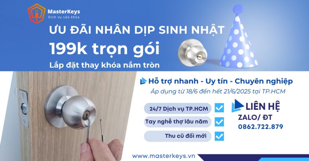 Thay Ku casino Cửa Tay Nắm Tròn Tại TP.HCM | Ưu đãi 199k trọn gói