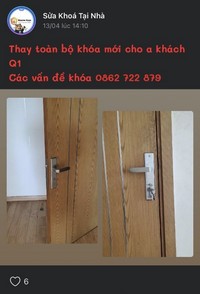 sửa khóa tay gạt